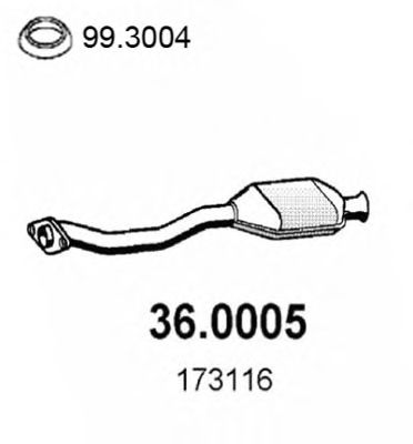 ASSO 36.0005 Катализатор для PEUGEOT 106 (Пежо 106) ASSO 36.0005 Катализатор для PEUGEOT 106 (Пежо 106)
