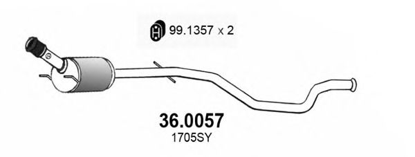 ASSO 36.0057 Катализатор для PEUGEOT 407 (Пежо 407) ASSO 36.0057 Катализатор для PEUGEOT 407 (Пежо 407)
