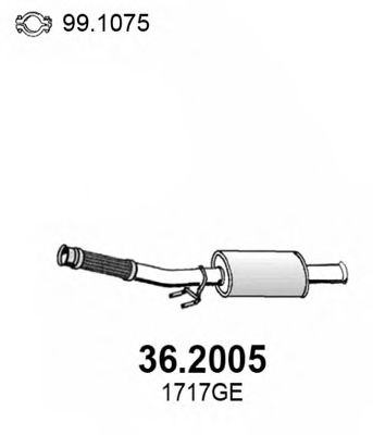 ASSO 36.2005 Предглушитель выхлопных газов для PEUGEOT 407 (Пежо 407) ASSO 36.2005 Предглушитель выхлопных газов для PEUGEOT 407 (Пежо 407)