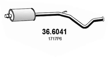 ASSO 36.6041 Средний глушитель выхлопных газов для CITROëN (Cитроëн) ASSO 36.6041 Средний глушитель выхлопных газов для CITROëN (Cитроëн)