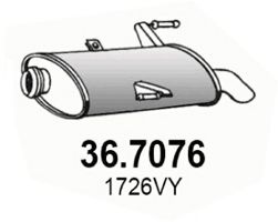 ASSO 36.7076 Глушитель выхлопных газов конечный для PEUGEOT 206 SW (Пежо 206 св) ASSO 36.7076 Глушитель выхлопных газов конечный для PEUGEOT 206 SW (Пежо 206 св)