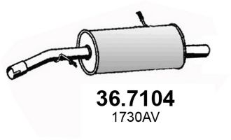 ASSO 36.7104 Глушитель выхлопных газов конечный для PEUGEOT 207 (Пежо 207) ASSO 36.7104 Глушитель выхлопных газов конечный для PEUGEOT 207 (Пежо 207)