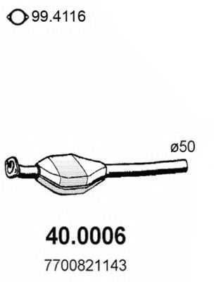 ASSO 40.0006 Катализатор для RENAULT SAFRANE (Рено Сафранэ) ASSO 40.0006 Катализатор для RENAULT SAFRANE (Рено Сафранэ)