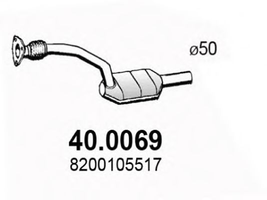 ASSO 40.0069 Катализатор для RENAULT SCNIC II (Рено Сценик 2) ASSO 40.0069 Катализатор для RENAULT SCNIC II (Рено Сценик 2)