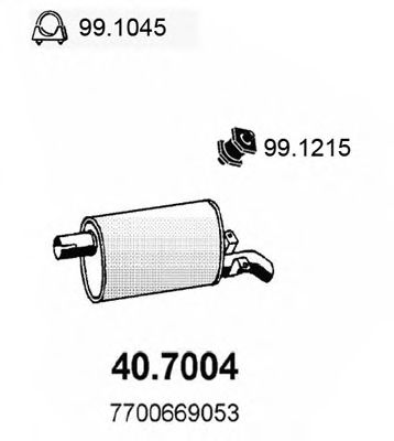ASSO 40.7004 Глушитель выхлопных газов конечный для RENAULT LE CAR (Рено Лэ cар) ASSO 40.7004 Глушитель выхлопных газов конечный для RENAULT LE CAR (Рено Лэ cар)