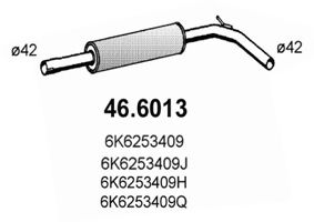 ASSO 46.6013 Средний глушитель выхлопных газов для SEAT CORDOBA (Сеат Кордоба) ASSO 46.6013 Средний глушитель выхлопных газов для SEAT CORDOBA (Сеат Кордоба)