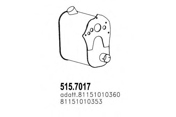 ASSO 515.7017 Средний конечный глушитель ОГ 