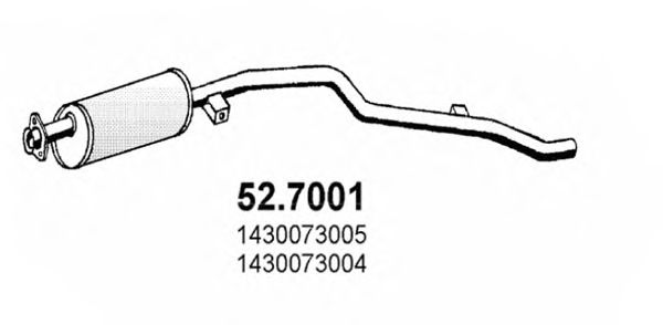 ASSO 52.7001 Глушитель выхлопных газов конечный 