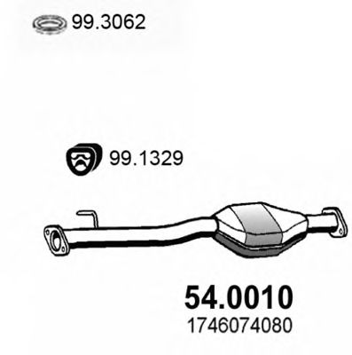 ASSO 54.0010 Катализатор для TOYOTA RAV 4 I (Тойота/тоета Рав 4 1) ASSO 54.0010 Катализатор для TOYOTA RAV 4 I (Тойота/тоета Рав 4 1)
