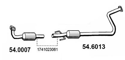 ASSO 54.6013 Средний глушитель выхлопных газов для TOYOTA ECHO (Тойота/тоета Эчо) ASSO 54.6013 Средний глушитель выхлопных газов для TOYOTA ECHO (Тойота/тоета Эчо)