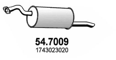 ASSO 54.7009 Глушитель выхлопных газов конечный для TOYOTA ECHO (Тойота/тоета Эчо) ASSO 54.7009 Глушитель выхлопных газов конечный для TOYOTA ECHO (Тойота/тоета Эчо)