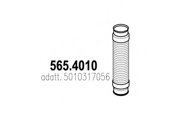 ASSO 565.4010 Гофрированная труба, выхлопная система для RENAULT-TRUCKS (Рено-труcкс) ASSO 565.4010 Гофрированная труба, выхлопная система для RENAULT-TRUCKS (Рено-труcкс)