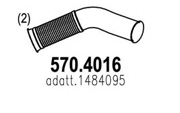 ASSO 570.4016 Гофрированная труба, выхлопная система для SCANIA (Сканиа) ASSO 570.4016 Гофрированная труба, выхлопная система для SCANIA (Сканиа)
