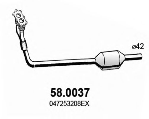 ASSO 58.0037 Катализатор для SEAT AROSA (Сеат Ароса) ASSO 58.0037 Катализатор для SEAT AROSA (Сеат Ароса)