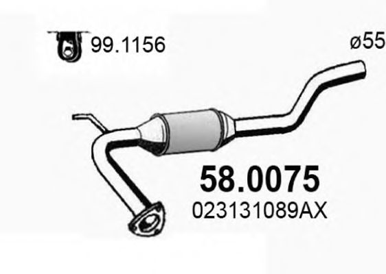 ASSO 58.0075 Катализатор для VOLKSWAGEN T4 MULTIVAN (Фольксваген Т4 мултиvан) ASSO 58.0075 Катализатор для VOLKSWAGEN T4 MULTIVAN (Фольксваген Т4 мултиvан)