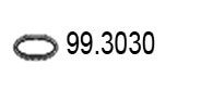 ASSO 99.3030 Уплотнительное кольцо, труба выхлопного газа 