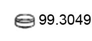 ASSO 99.3049 Уплотнительное кольцо, труба выхлопного газа 