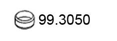 ASSO 99.3050 Уплотнительное кольцо, труба выхлопного газа 
