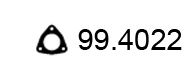 ASSO 99.4022 Прокладка, труба выхлопного газа 