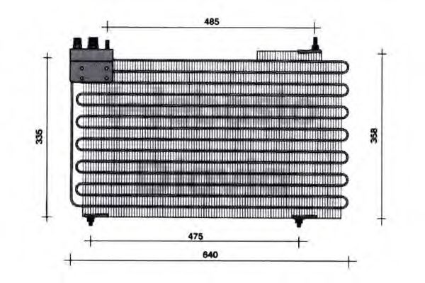 WEBASTO 82D0225020A Конденсатор, кондиционер для CITROëN (Cитроëн) WEBASTO 82D0225020A Конденсатор, кондиционер для CITROëN (Cитроëн)