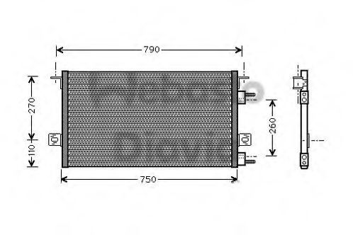 WEBASTO 82D0225153A Конденсатор, кондиционер для DODGE CARAVAN (Додж Караван)