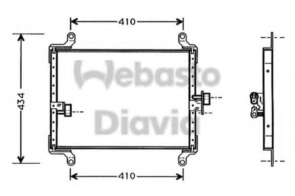 WEBASTO 82D0225261A Конденсатор, кондиционер для CITROëN (Cитроëн) WEBASTO 82D0225261A Конденсатор, кондиционер для CITROëN (Cитроëн)