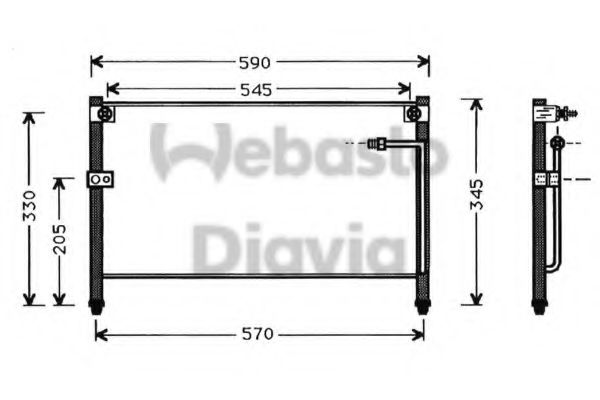 WEBASTO 82D0225317A Конденсатор, кондиционер для MAZDA 626 III (Мазда 626 3) WEBASTO 82D0225317A Конденсатор, кондиционер для MAZDA 626 III (Мазда 626 3)