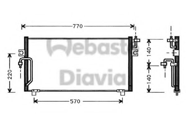 WEBASTO 82D0225350A Конденсатор, кондиционер для NISSAN PRIMERA (Ниссан Примера) WEBASTO 82D0225350A Конденсатор, кондиционер для NISSAN PRIMERA (Ниссан Примера)