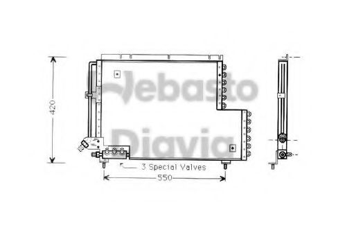 WEBASTO 82D0225450A Конденсатор, кондиционер для VOLVO 960 (Вольво 960) WEBASTO 82D0225450A Конденсатор, кондиционер для VOLVO 960 (Вольво 960)