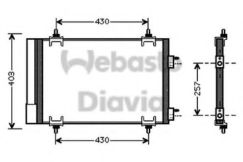 WEBASTO 82D0225549A Конденсатор, кондиционер для CITROëN (Cитроëн) WEBASTO 82D0225549A Конденсатор, кондиционер для CITROëN (Cитроëн)