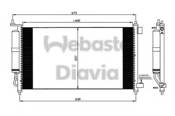 WEBASTO 82D0225564A Конденсатор, кондиционер для NISSAN MARCH III (Ниссан Марч 3) WEBASTO 82D0225564A Конденсатор, кондиционер для NISSAN MARCH III (Ниссан Марч 3)