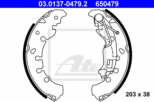 ATE 03.0137-0479.2 Тормозные колодоки для LANCIA MUSA (Лансиа/лянча Муса) ATE 03.0137-0479.2 Тормозные колодоки для LANCIA MUSA (Лансиа/лянча Муса)