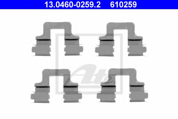ATE 13.0460-0259.2 Комплектующие, колодки дискового тормоза для VOLKSWAGEN (Фольксваген) ATE 13.0460-0259.2 Комплектующие, колодки дискового тормоза для VOLKSWAGEN (Фольксваген)