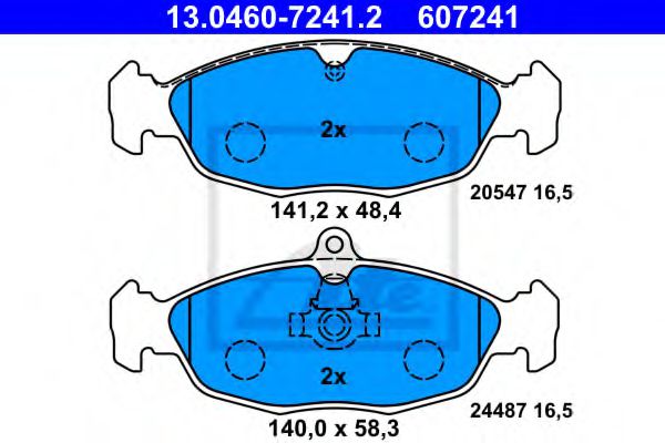 ATE 13.0460-7241.2 Тормозные колодки для JAGUAR XK 8 (Ягуар Xк 8) ATE 13.0460-7241.2 Тормозные колодки для JAGUAR XK 8 (Ягуар Xк 8)