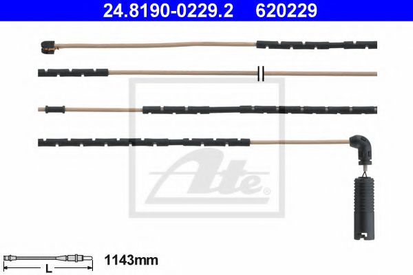 ATE 24.8190-0229.2 Сигнализатор, износ тормозных колодок для BMW (Бмв) ATE 24.8190-0229.2 Сигнализатор, износ тормозных колодок для BMW (Бмв)
