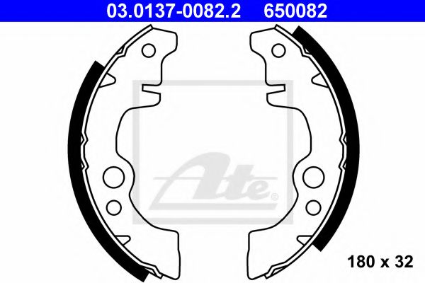 ATE 03.0137-0082.2 Тормозные колодоки для RENAULT LE CAR (Рено Лэ cар) ATE 03.0137-0082.2 Тормозные колодоки для RENAULT LE CAR (Рено Лэ cар)
