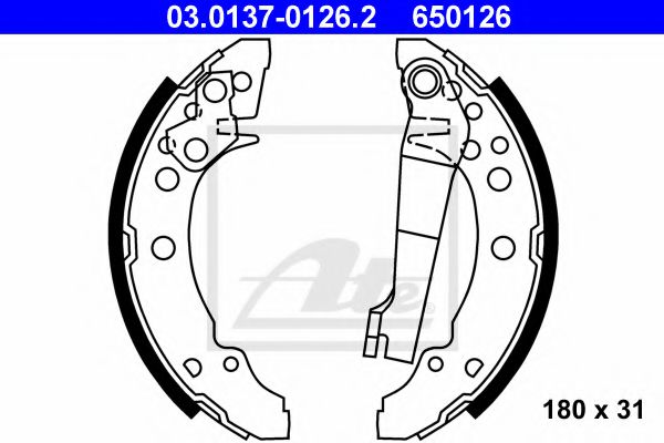 ATE 03.0137-0126.2 Тормозные колодоки для VOLKSWAGEN SCIROCCO (Фольксваген Сcироccо) ATE 03.0137-0126.2 Тормозные колодоки для VOLKSWAGEN SCIROCCO (Фольксваген Сcироccо)