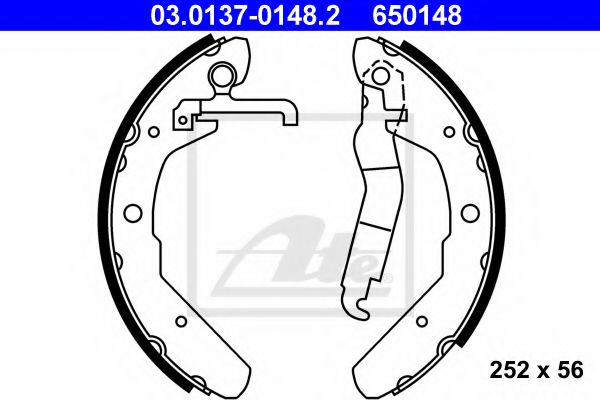 ATE 03.0137-0148.2 Тормозные колодоки для VOLKSWAGEN VANAGON III (Фольксваген Vанагон 3) ATE 03.0137-0148.2 Тормозные колодоки для VOLKSWAGEN VANAGON III (Фольксваген Vанагон 3)