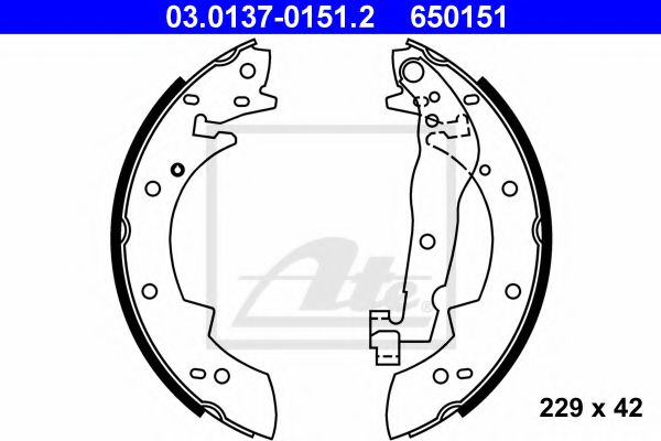 ATE 03.0137-0151.2 Тормозные колодоки для BMW 3 (Бмв 3) ATE 03.0137-0151.2 Тормозные колодоки для BMW 3 (Бмв 3)