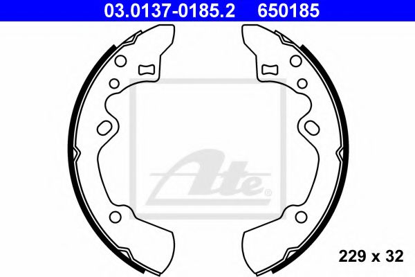ATE 03.0137-0185.2 Тормозные колодоки для MAZDA 626 III (Мазда 626 3) ATE 03.0137-0185.2 Тормозные колодоки для MAZDA 626 III (Мазда 626 3)