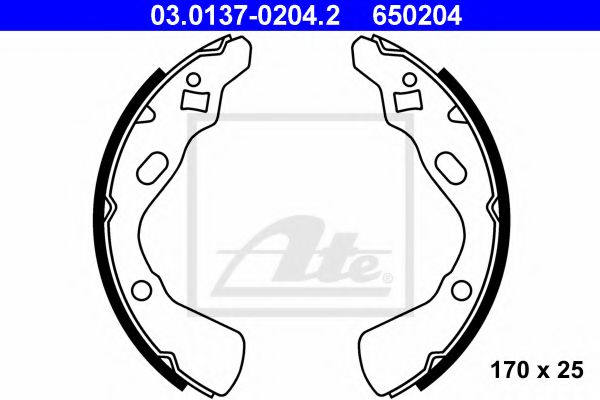 ATE 03.0137-0204.2 Тормозные колодоки для MAZDA (Мазда) ATE 03.0137-0204.2 Тормозные колодоки для MAZDA (Мазда)
