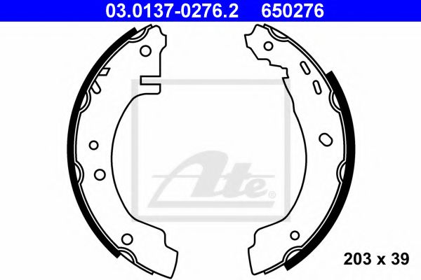 ATE 03.0137-0276.2 Тормозные колодоки для NISSAN PRIMERA (Ниссан Примера) ATE 03.0137-0276.2 Тормозные колодоки для NISSAN PRIMERA (Ниссан Примера)
