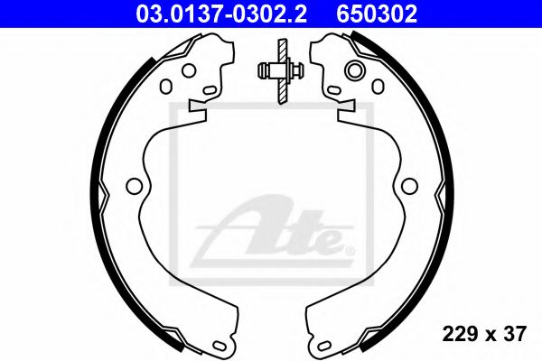 ATE 03.0137-0302.2 Тормозные колодоки для SUBARU (Субару) ATE 03.0137-0302.2 Тормозные колодоки для SUBARU (Субару)