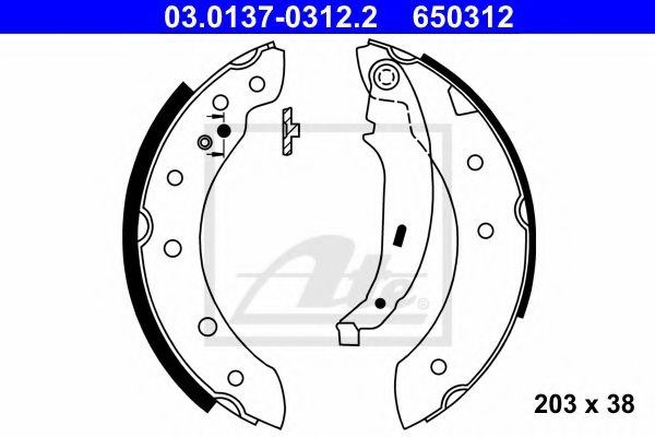 ATE 03.0137-0312.2 Тормозные колодоки для CITROËN CHANSON (CитроËн Чансон) ATE 03.0137-0312.2 Тормозные колодоки для CITROËN CHANSON (CитроËн Чансон)