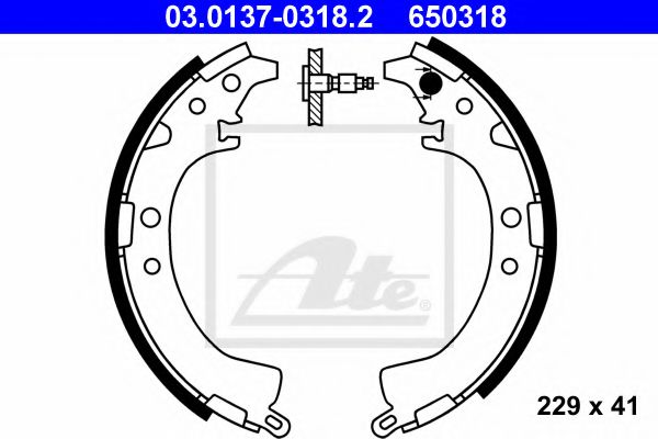 ATE 03.0137-0318.2 Тормозные колодоки для TOYOTA RAV 4 I (Тойота/тоета Рав 4 1) ATE 03.0137-0318.2 Тормозные колодоки для TOYOTA RAV 4 I (Тойота/тоета Рав 4 1)