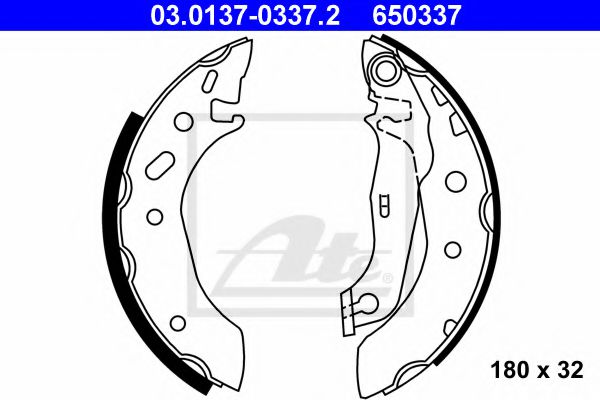 ATE 03.0137-0337.2 Тормозные колодоки для MAZDA SOHO III (Мазда Сохо 3) ATE 03.0137-0337.2 Тормозные колодоки для MAZDA SOHO III (Мазда Сохо 3)