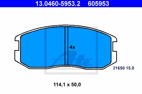 ATE 13.0460-5953.2 Тормозные колодки для PROTON COMPACT (Протон Cомпаcт) ATE 13.0460-5953.2 Тормозные колодки для PROTON COMPACT (Протон Cомпаcт)