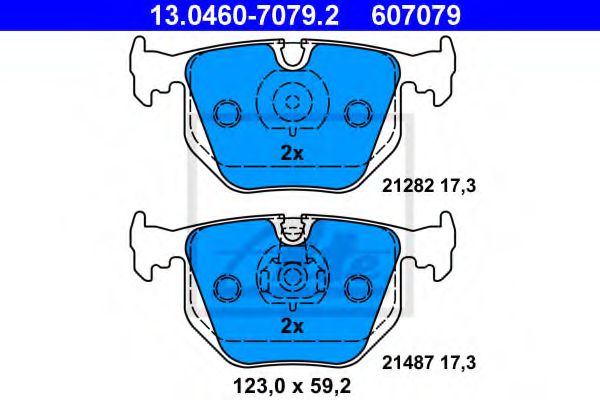 ATE 13.0460-7079.2 Тормозные колодки для BMW (Бмв) ATE 13.0460-7079.2 Тормозные колодки для BMW (Бмв)