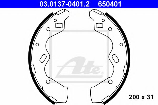 ATE 03.0137-0401.2 Тормозные колодоки для MAZDA (Мазда) ATE 03.0137-0401.2 Тормозные колодоки для MAZDA (Мазда)