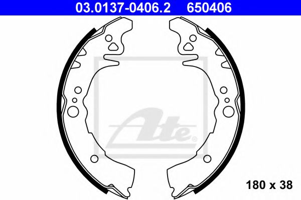 ATE 03.0137-0406.2 Тормозные колодоки для DAIHATSU COPEN (Дайхатсу Cопэн) ATE 03.0137-0406.2 Тормозные колодоки для DAIHATSU COPEN (Дайхатсу Cопэн)